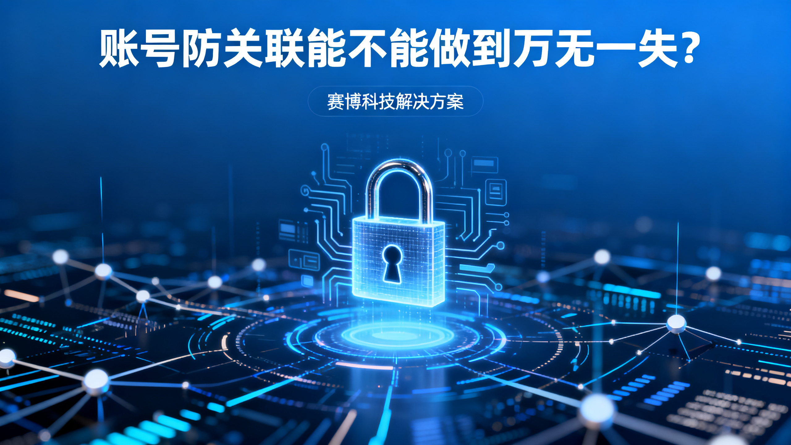 账号防关联能不能做到万无一失？